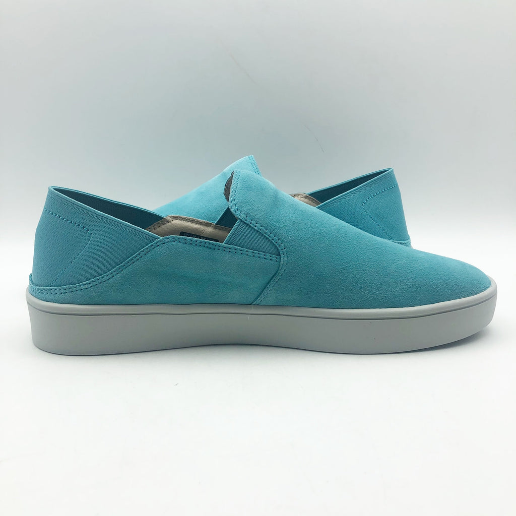 Spenco Womens Saylor Slip On Sneakers US 5.5 M EU 35.5 Aqua Sea Blue Leather NIB