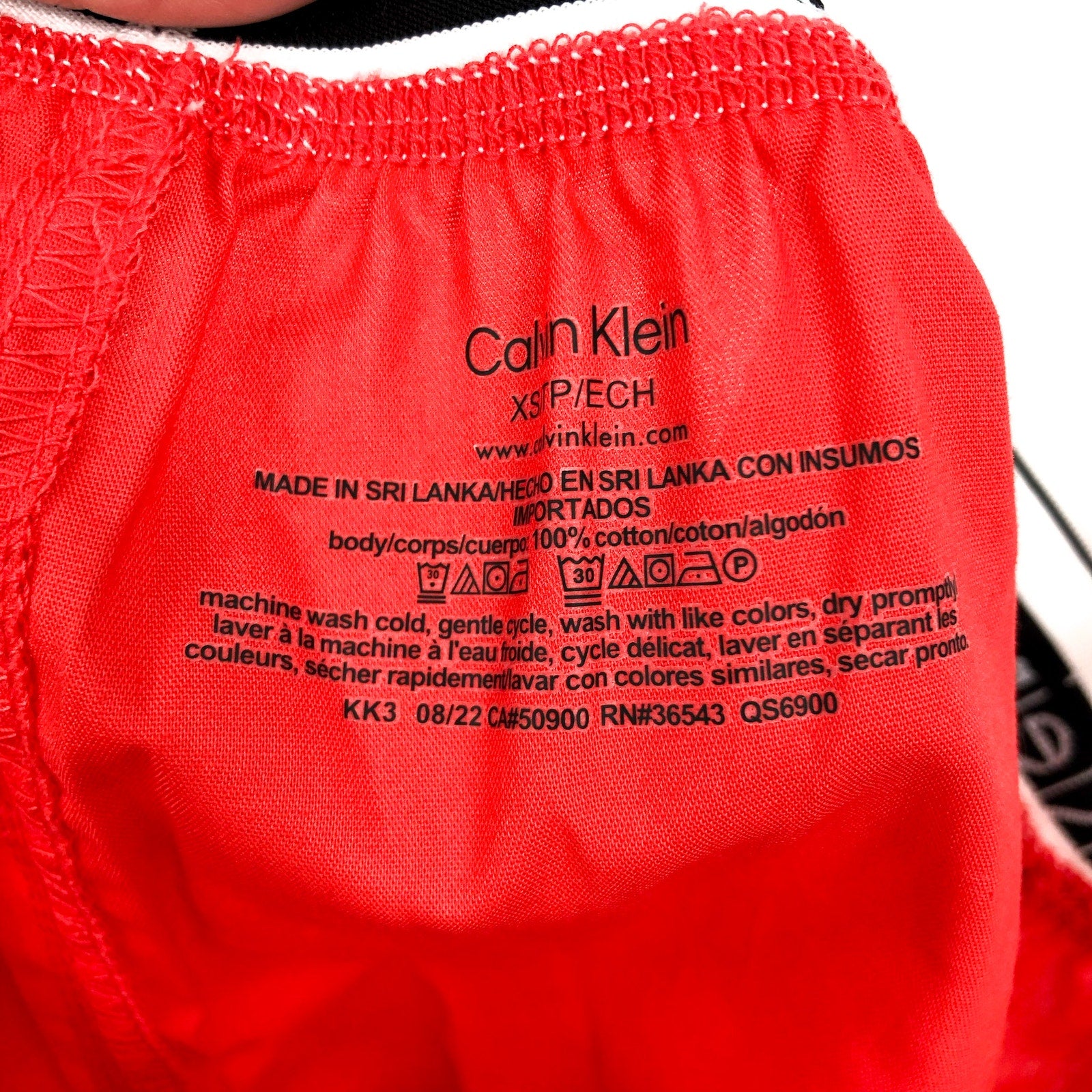 CALVIN KLEIN Womens Modern Sleep V Day Boxer Shorts XS Orange Cotton NWT