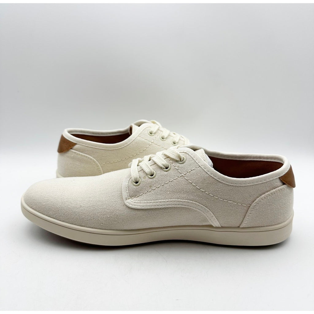 STEVE MADDEN Mens Fenta Casual Sneakers Size 9.5 M Cream White Fabric NIB
