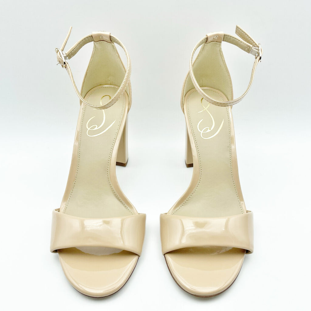 Sam Edelman Womens Robyn Heeled Sandal US 7.5 M EU 38 Beige Leather NIB