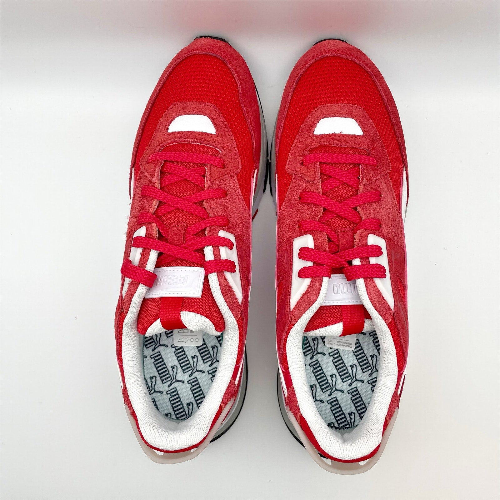 Puma Mens Mirage Sport Heritage Sneakers US 10.5 M EU 44 Red White Athletic NIB