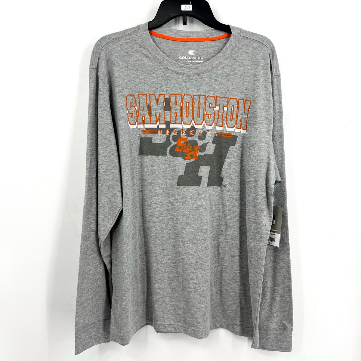 COLOSSEUM Mens Sam Houston State Bearkats TShirt Large Grey Long Sleeve NWT