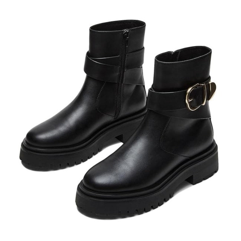 Steve Madden Womens Lonny Ankle Booties US 7.5 EU 38 Black Leather NIB