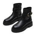 Steve Madden Womens Lonny Ankle Booties US 7.5 EU 38 Black Leather NIB