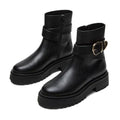 Steve Madden Womens Lonny Ankle Booties US 7.5 EU 38 Black Leather NIB