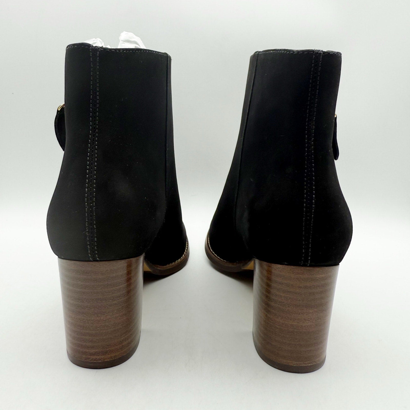 Marc Joseph New York Womens Grand Central Ankle Booties US 7 M Black Nubuck NWOB