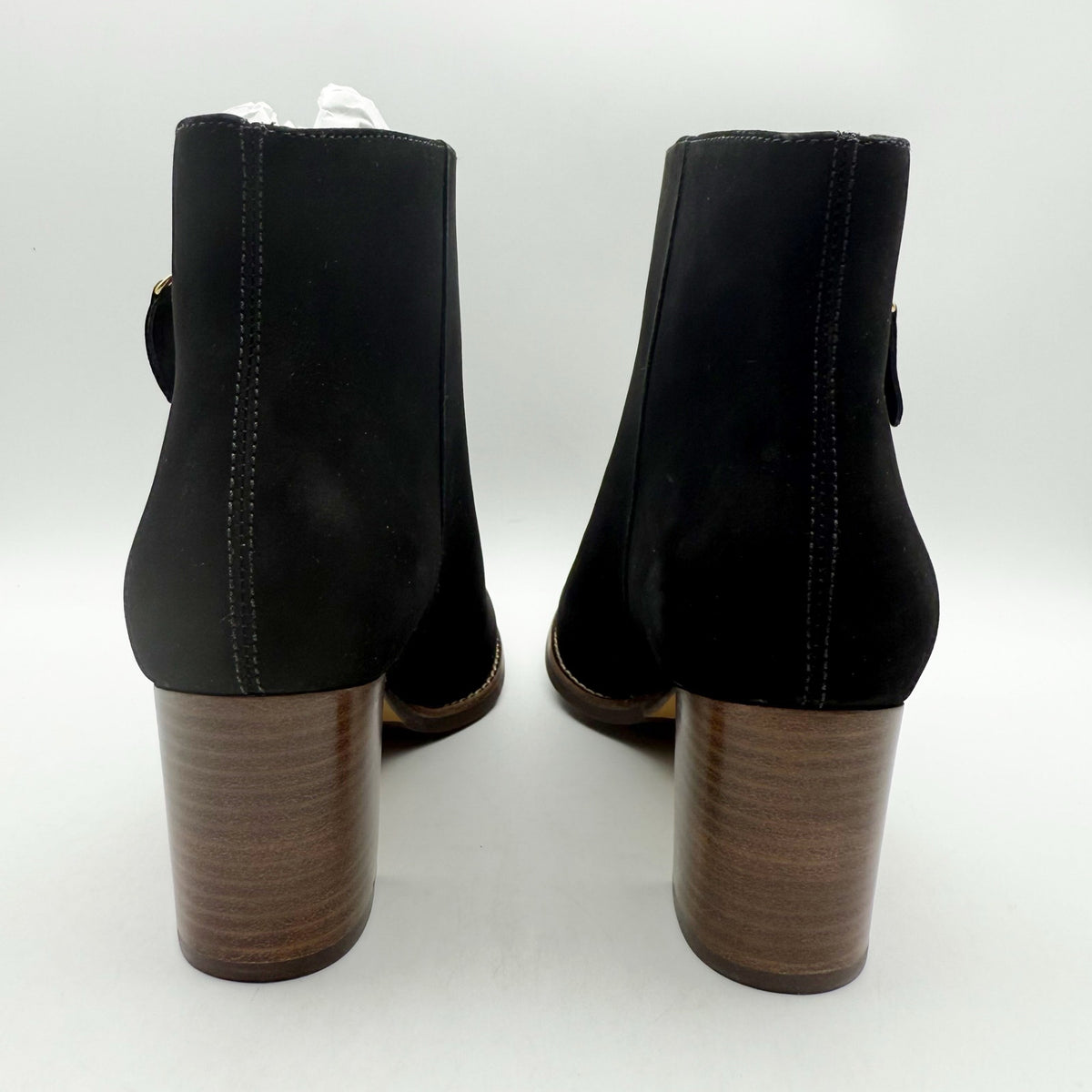 Marc Joseph New York Womens Grand Central Ankle Booties Size 7 Black Nubuck NWOB