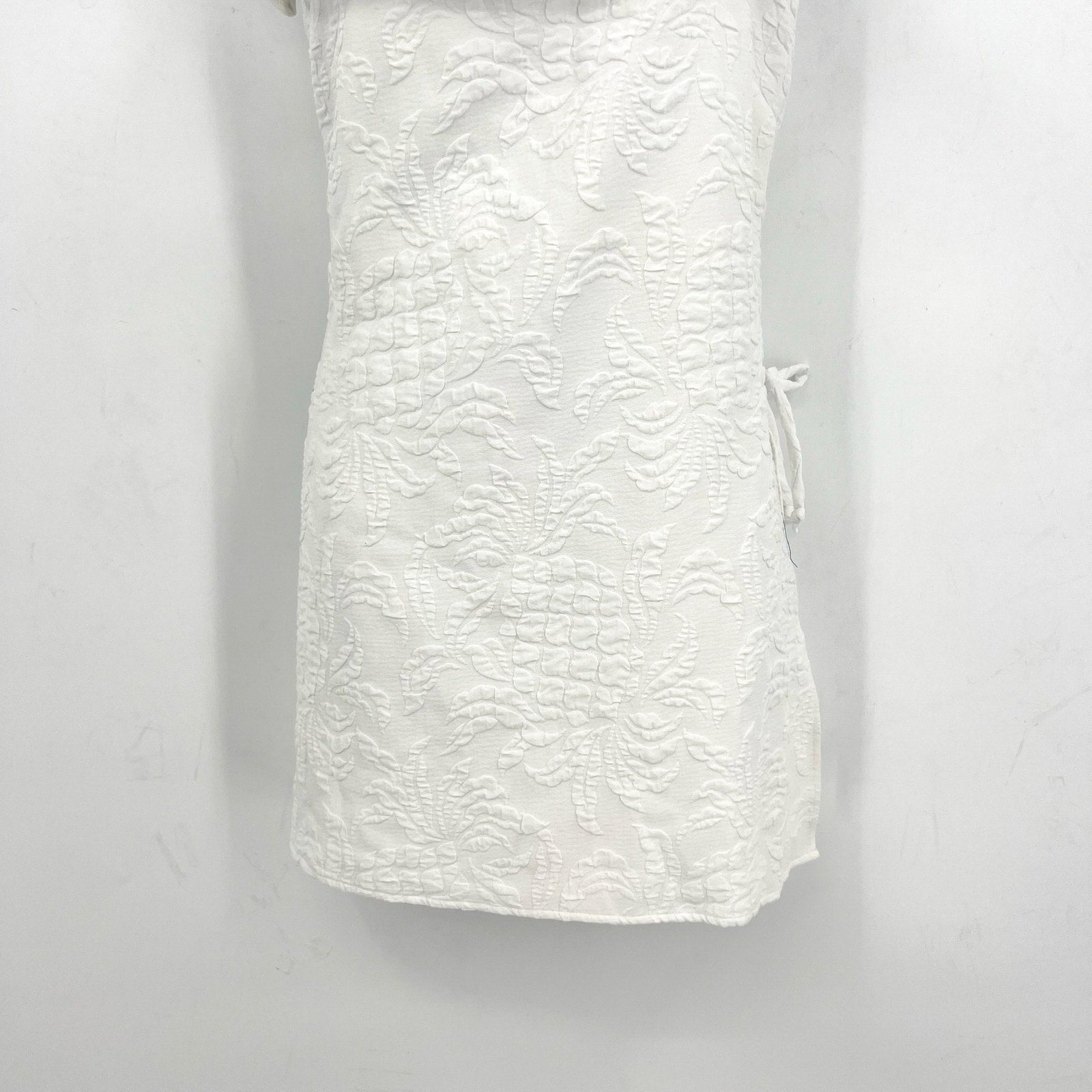 LILLY PULITZER Womens Zoya Romper Size 10 White Pineapple Pucker Jacquard NWOT
