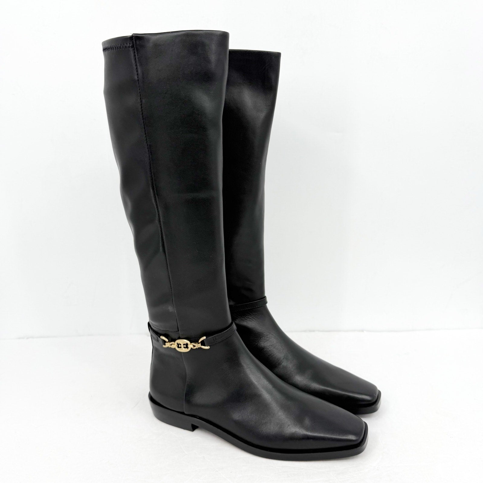 Sam Edelman Womens Clive Knee High Boots US 8 M EU 38.5 Black Leather NIB