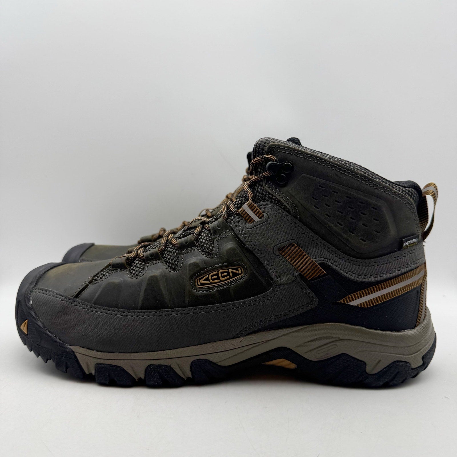 Keen Mens Targhee lll Mid Boot US 13 EU 47 Brown Grey Waterproof Leather NWOB