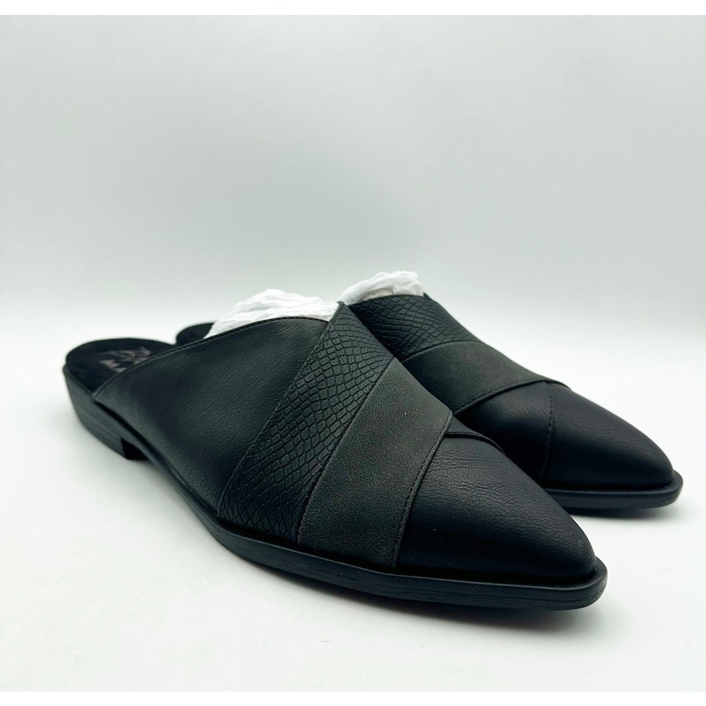 Blowfish Malibu Womens Hazel Mules Size 8.5 M EU 39 Black Vegan Leather NIB