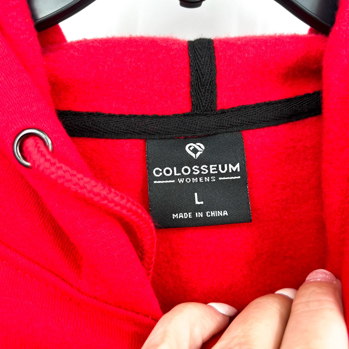 COLOSSEUM Womens NC State Wolfpack Hoodie Large Red Black Long Sleeve NWT