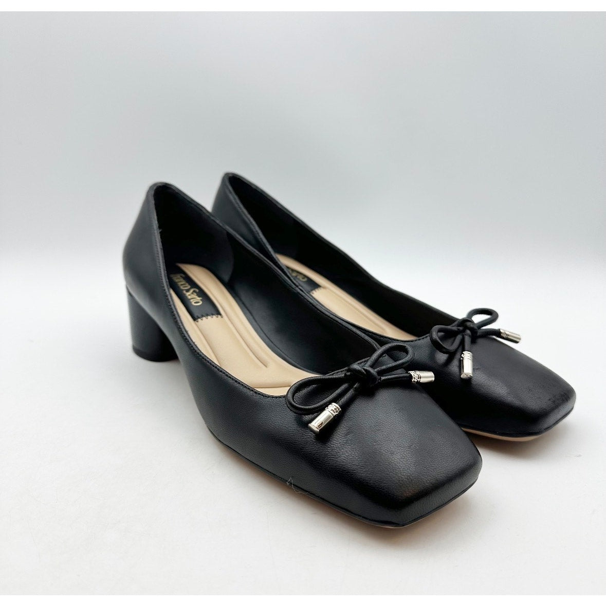 FRANCO SARTO Women's Natalia Pumps Size 7M Black Leather Slip On Heels NWOB