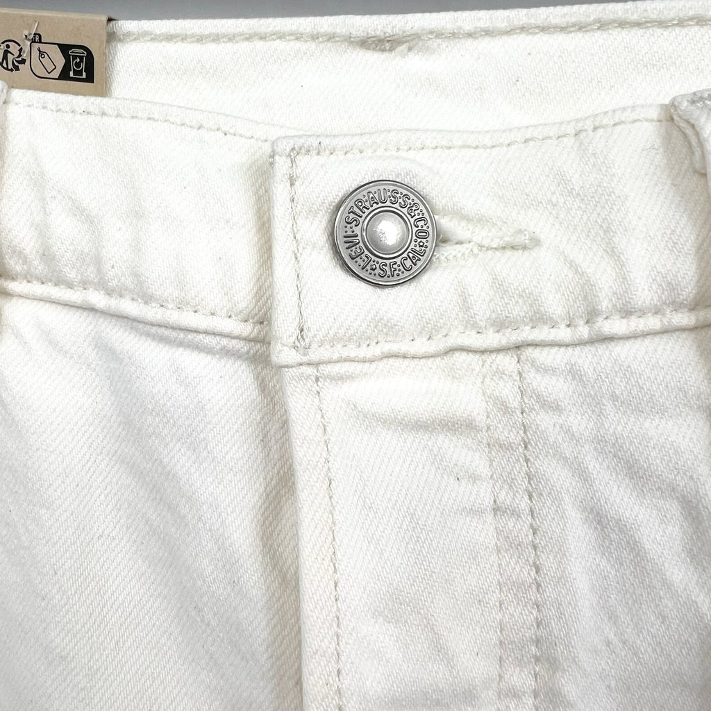 LEVI'S Womens 501 Original Fit Denim Shorts Size 29 US 8 White 56327-0248 NWT