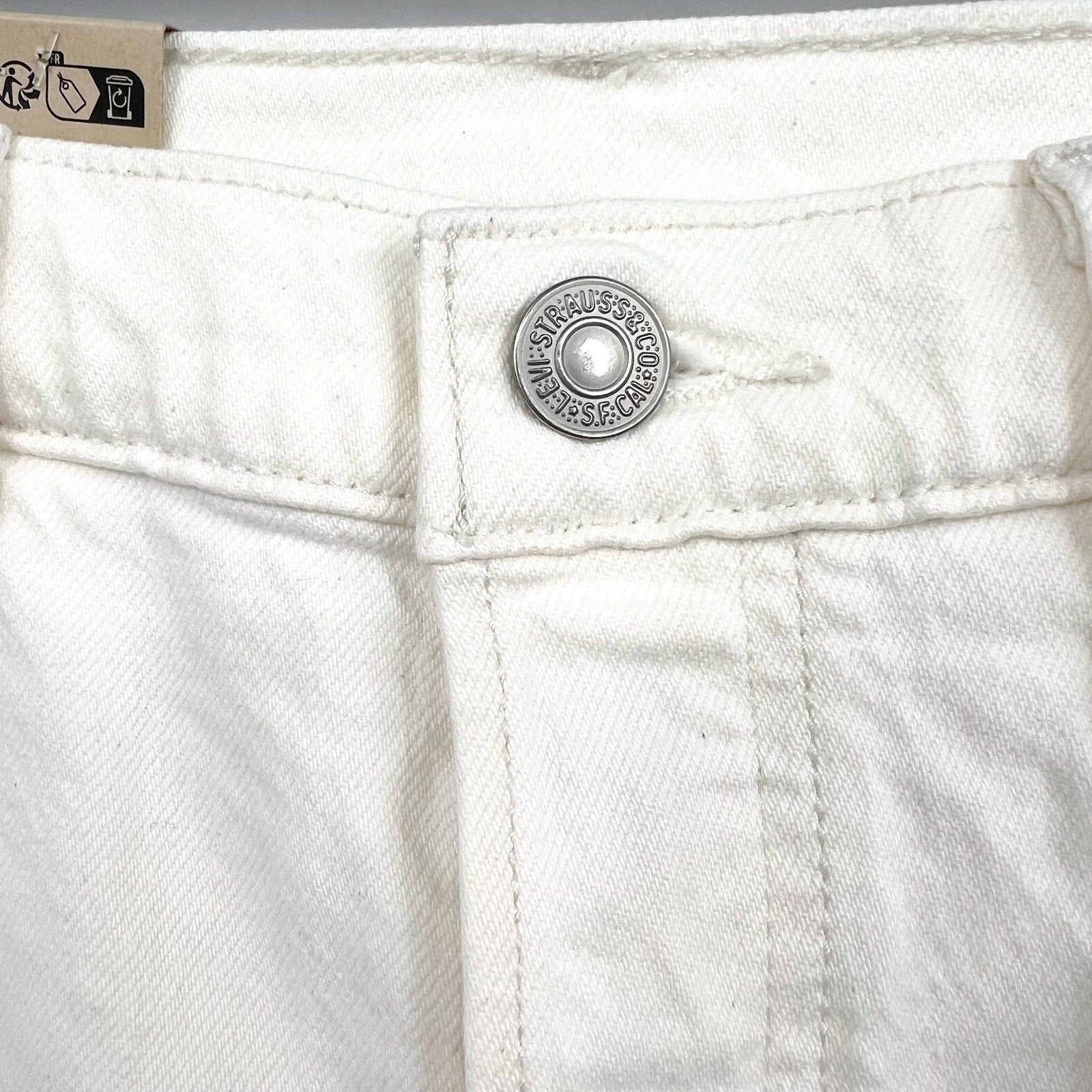 LEVI'S Womens 501 Original Fit Denim Shorts Size 29 US 8 White 56327-0248 NWT