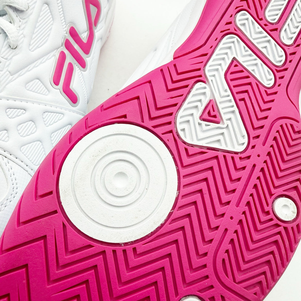 FILA Womens Double Bounce 3 Pickleball Shoes Size 9.5M White Pink Athletic NWOB