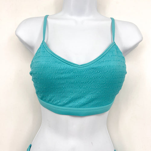 ABERCROMBIE KIDS Girls Textured Two-Piece Swimsuit Set Size 17- 18 Blue NWT