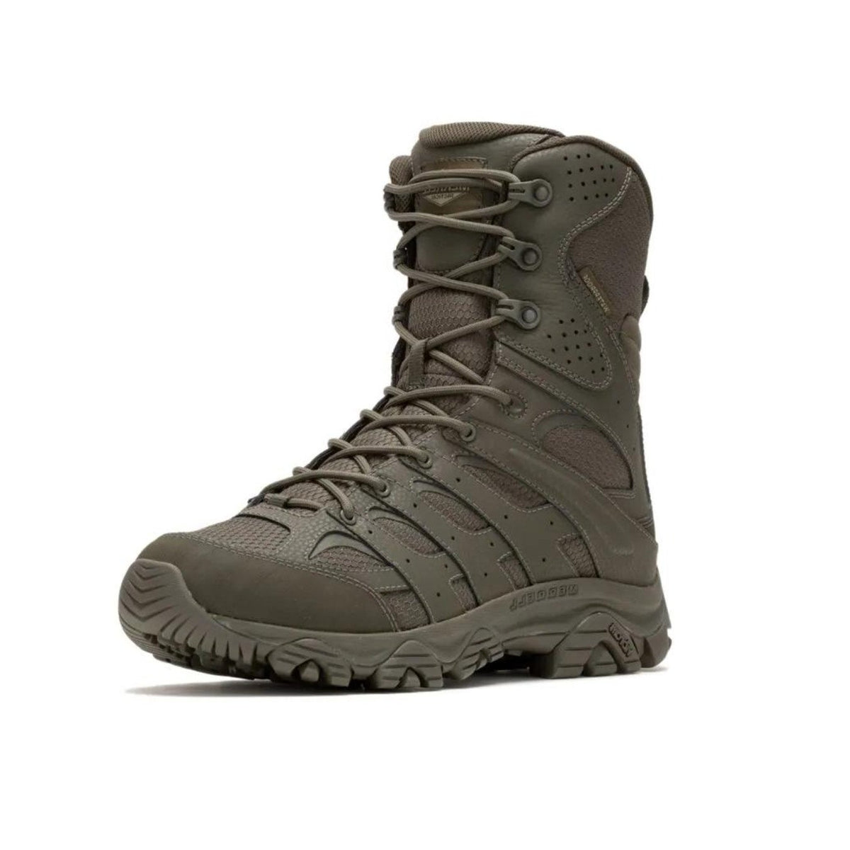 MERRELL Work Moab 3 8" Tactical Boots Mens 5 Womens 7 Green Leather NWOB