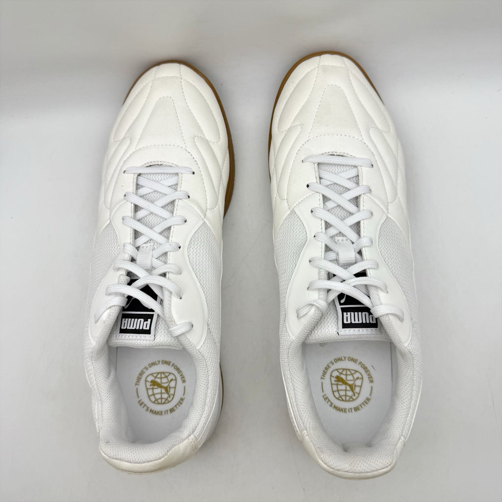 PUMA Mens King Top It Indoor Soccer Sneaker US 11.5 White Gold NWOB
