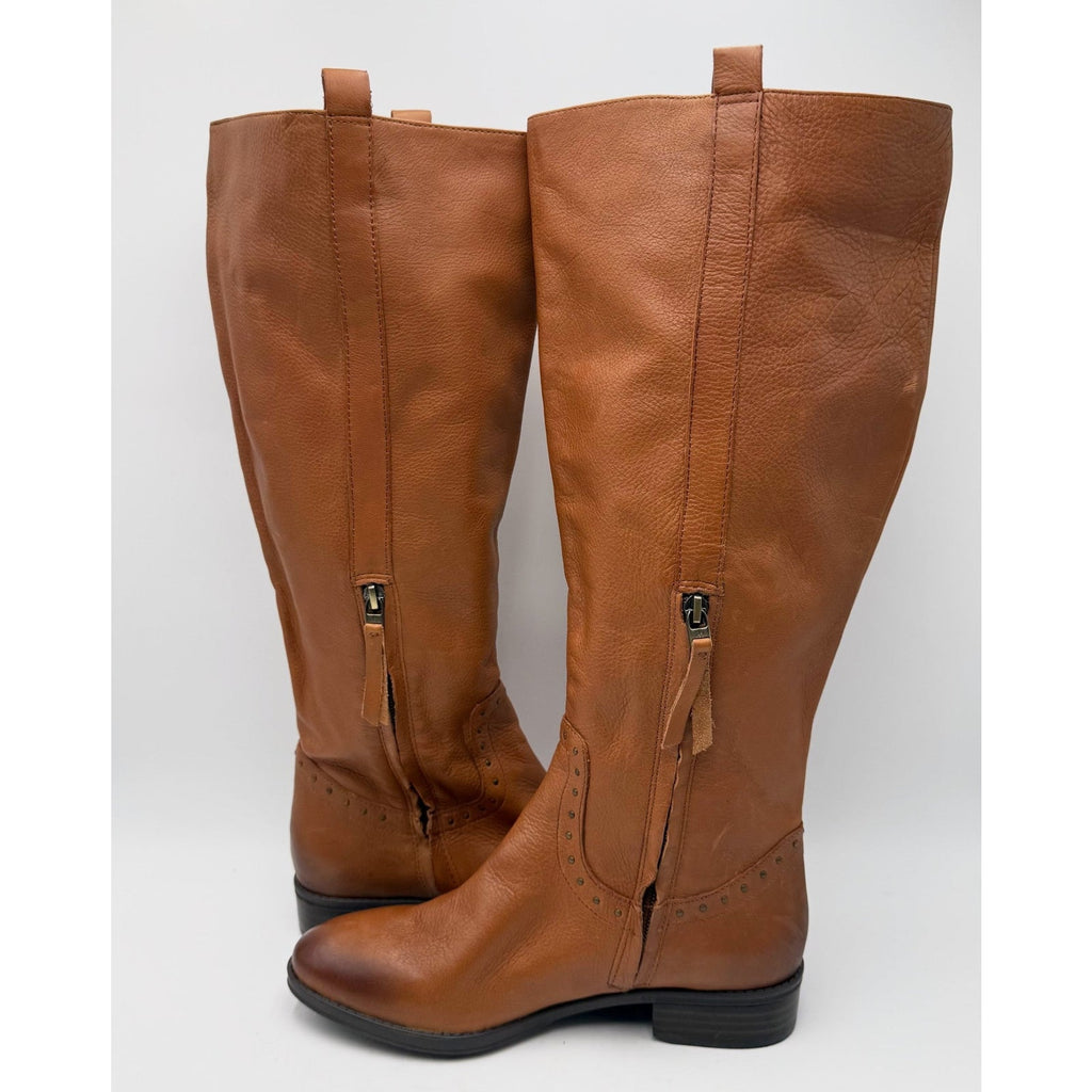 Sam Edelman Womens Prina 2 Wide Calf Knee High Boots Size 7 EU 37 Brown NWOB