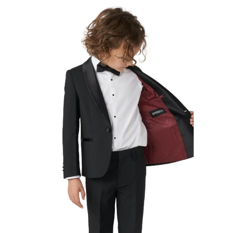OPPOSUITS Kids' Jet Set Black Two-Piece Tuxedo Suit with Bow Tie 10Y Black NWT