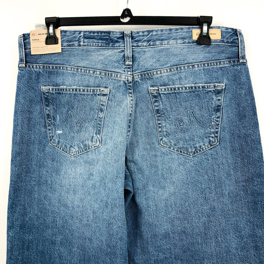 AG ADRIANO GOLDSCHMIED Womens Adria Wide Leg Jeans Size 32 US 14 Divergent NWT