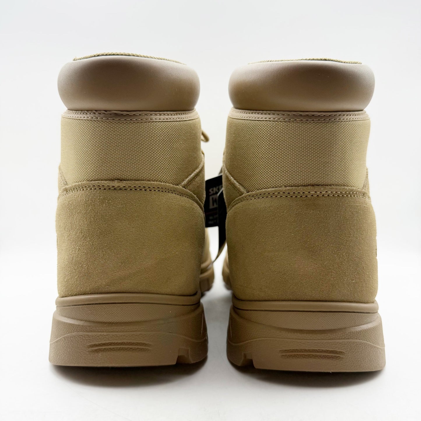 Skechers Mens Work Wascana Millit WP Boots US 15 Tan Leather Relaxed Fit NIB