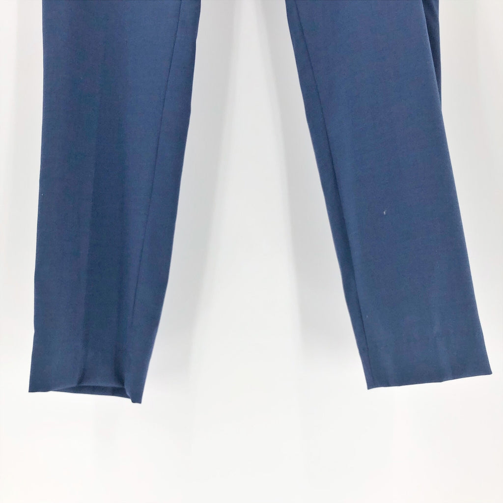 ORIGINAL PENGUIN Men's Osman Dress Pants 40x35 Blue Flat Front Wool Blend NWOT