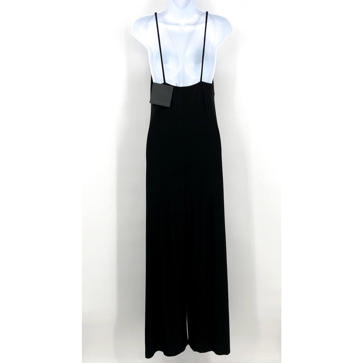 NORMA KAMALI Women's V neck Slip Jumpsuit Medium 38 Black V neckline NWT