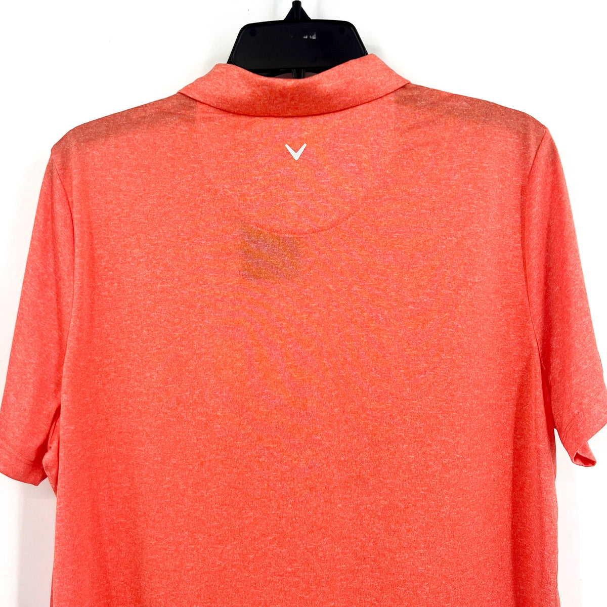 CALLAWAY Womens Golf Polo Shirt Medium Orange Quarter Zip Short Sleeve NWT