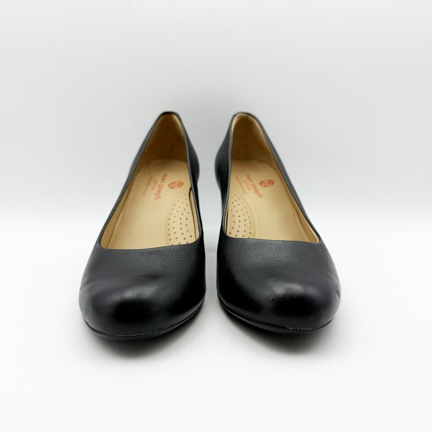 Marc Joseph New York Womens Midtown Pumps US 7 Black Leather Round Toe NIB