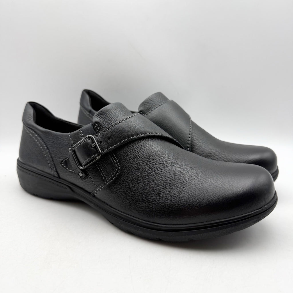 Clarks Womens Carleigh Jazz Shoes US 11 M EU 42.5 Black Leather NWOB