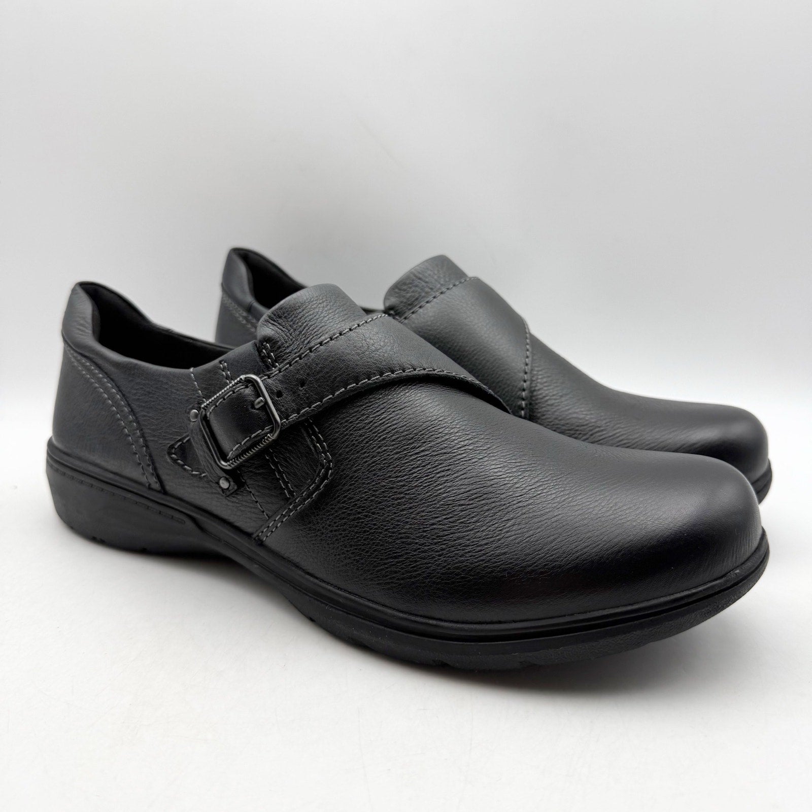 Clarks Womens Carleigh Jazz Shoes US 11 M EU 42.5 Black Leather NWOB