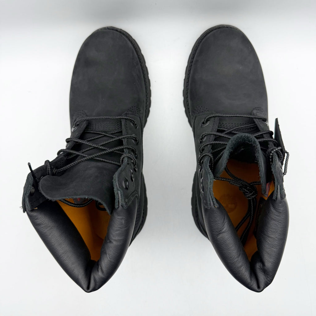 Timberland Premium Womens 6" Ankle Boots US 6.5 Black Nubuck Leather WP NIB