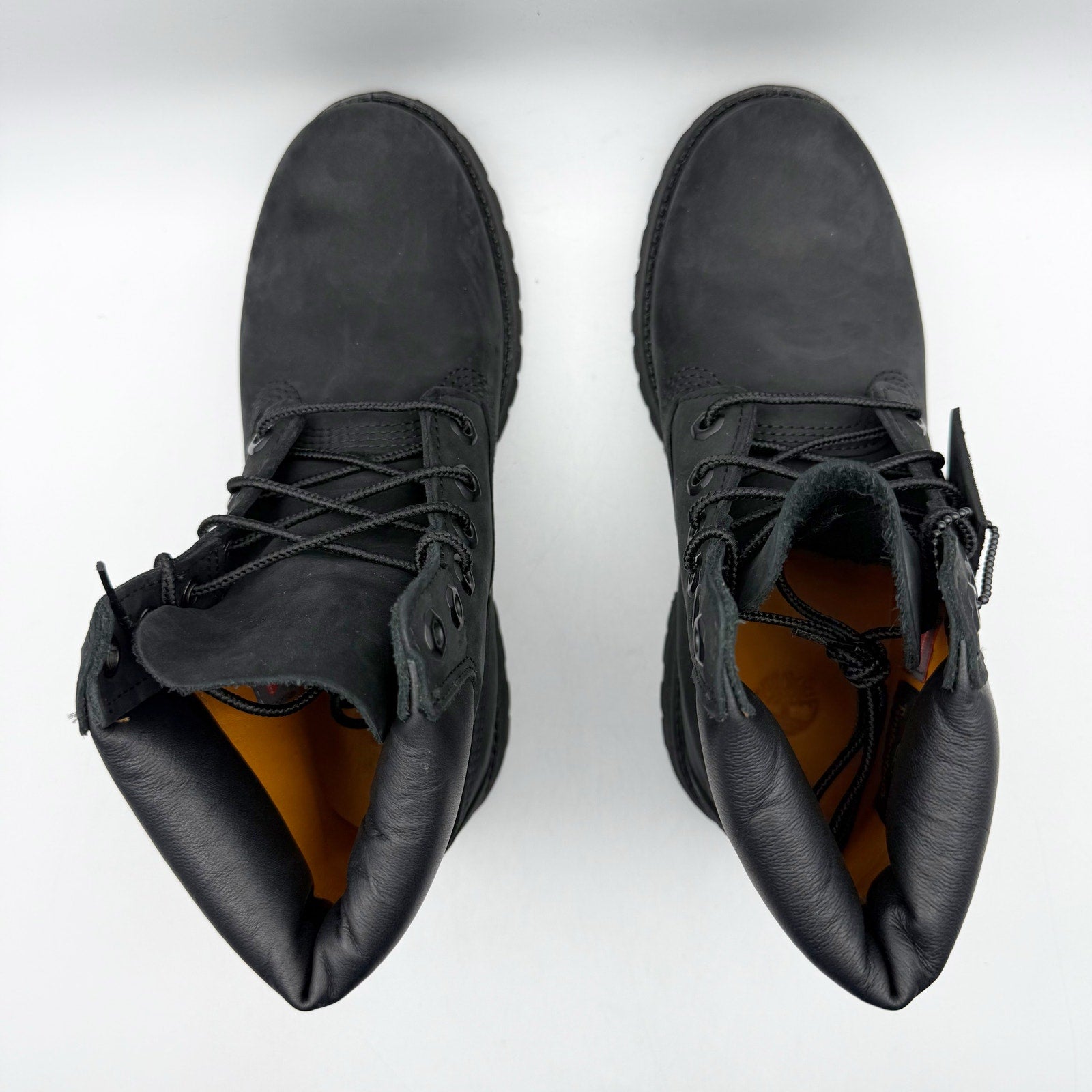 Timberland Premium Womens 6" Ankle Boots US 6.5 Black Nubuck Leather WP NIB