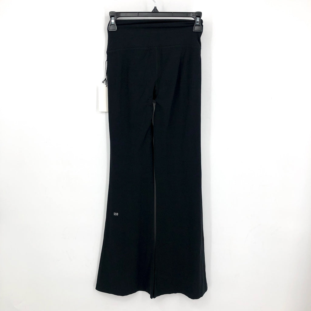 SPLITS59 Women's Raquel High Waist Flared Legging Small Black Elastic Waist NWT