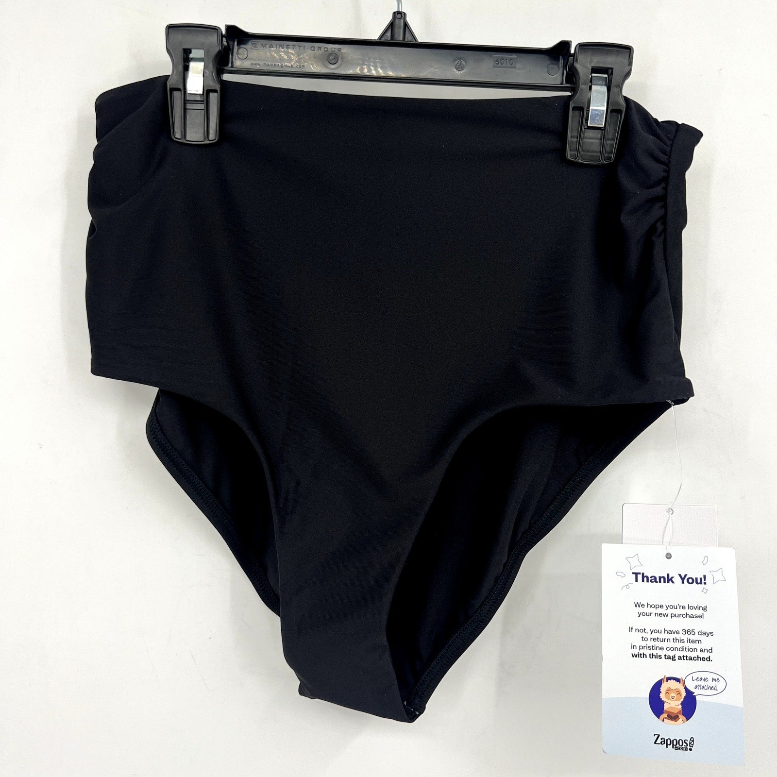 SUNSETS Women's Capri Fold-Over High Waist Bikini Bottom Small Black NWT