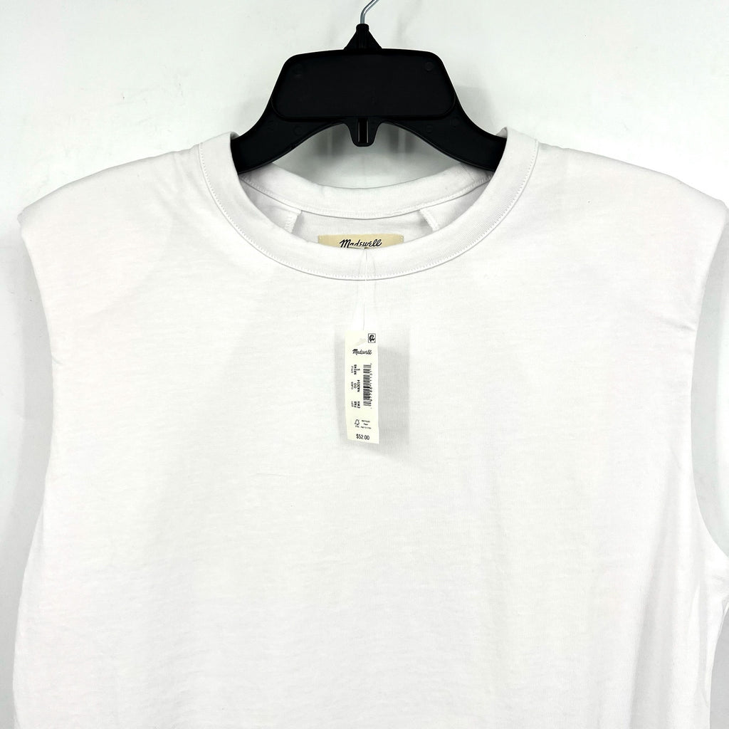 MADEWELL Women's Structured Muscle Tee Small Eyelet White Crewneck NR246 NWT