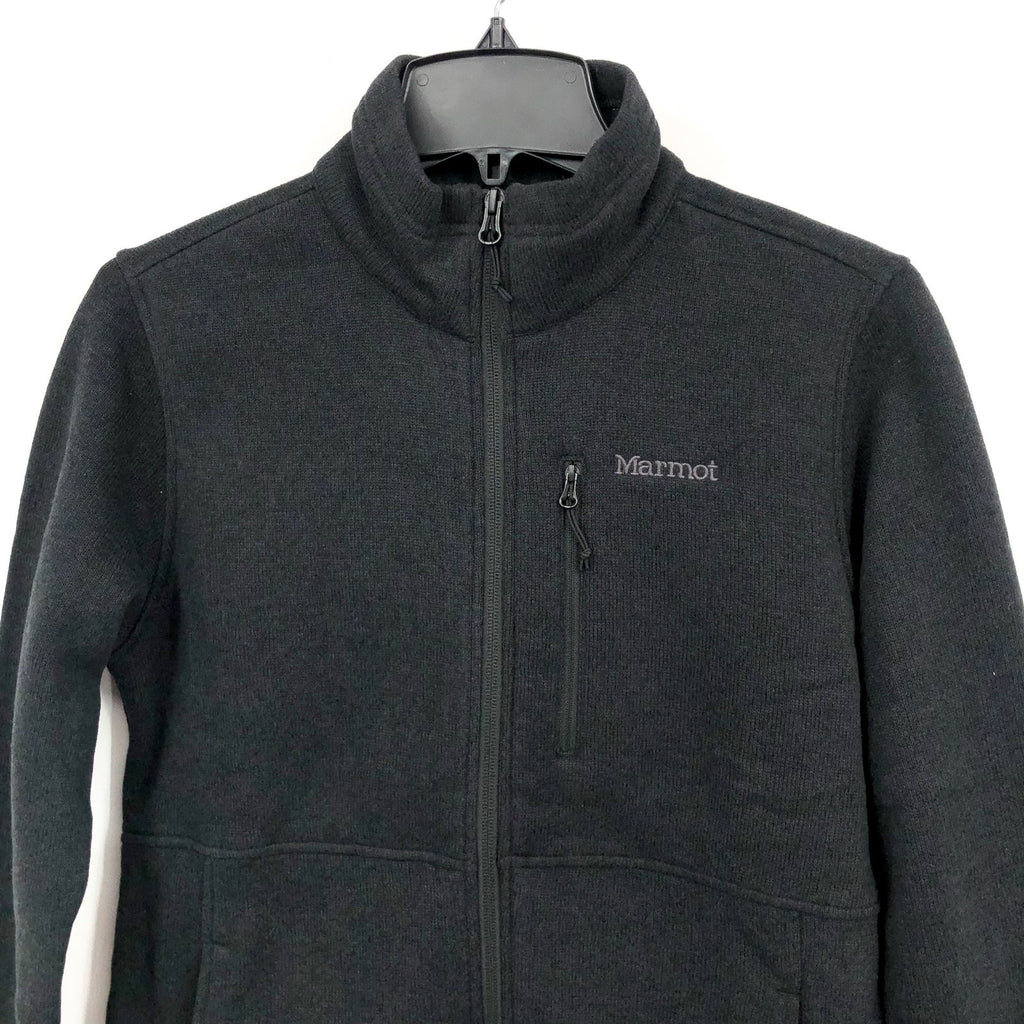 MARMOT Womens Dropline Fleece Jacket Medium Black Full Zip Outdoor Layer NWOT