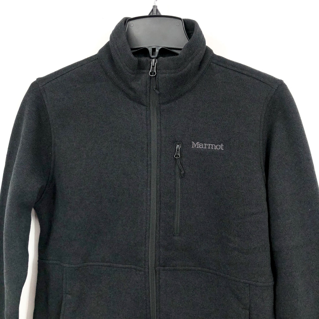 MARMOT Womens Dropline Fleece Jacket Medium Black Full Zip Outdoor Layer NWOT