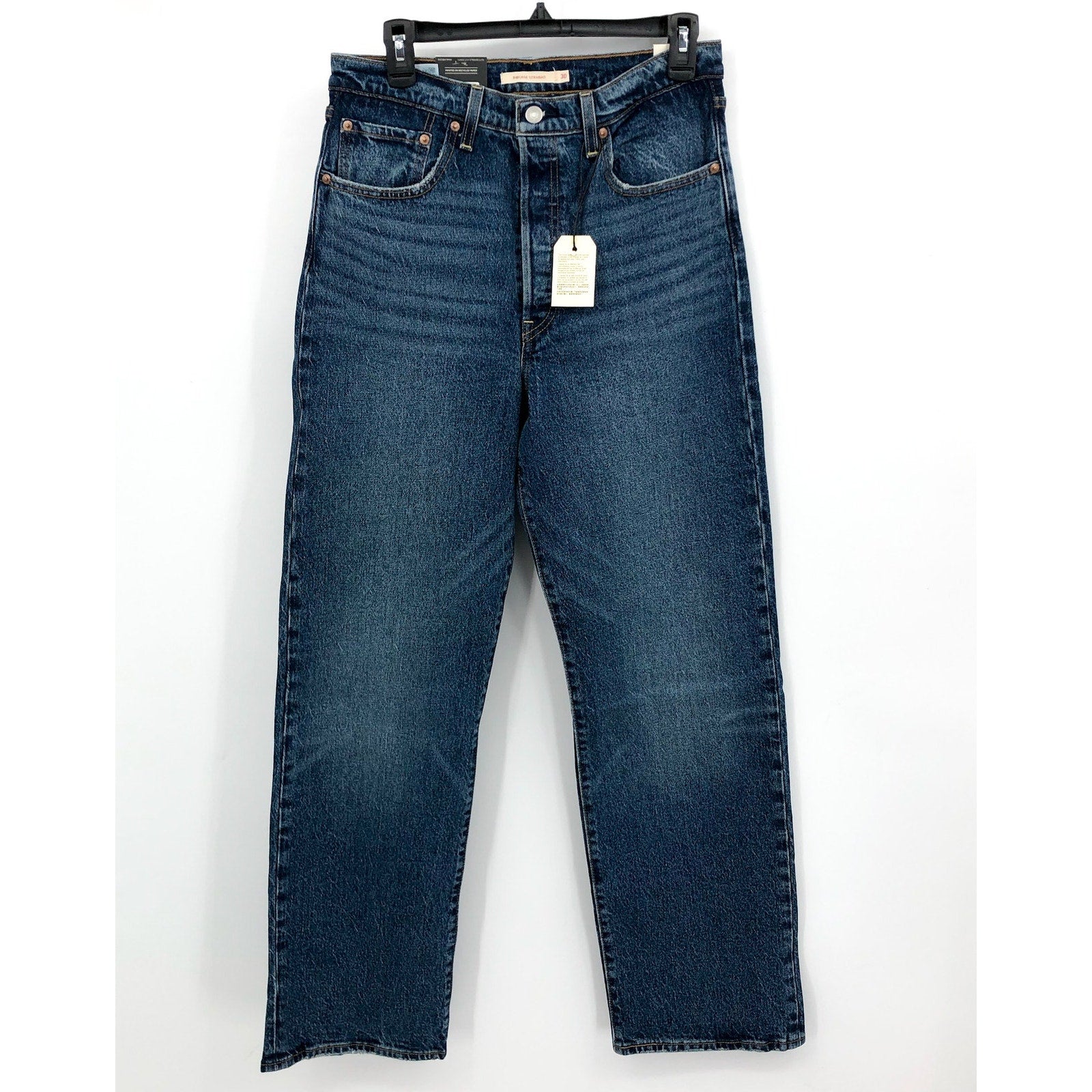 Levi's Womens Ribcage Straight Jeans 30x32 SIZE 10 Valley View 790780007 NWT
