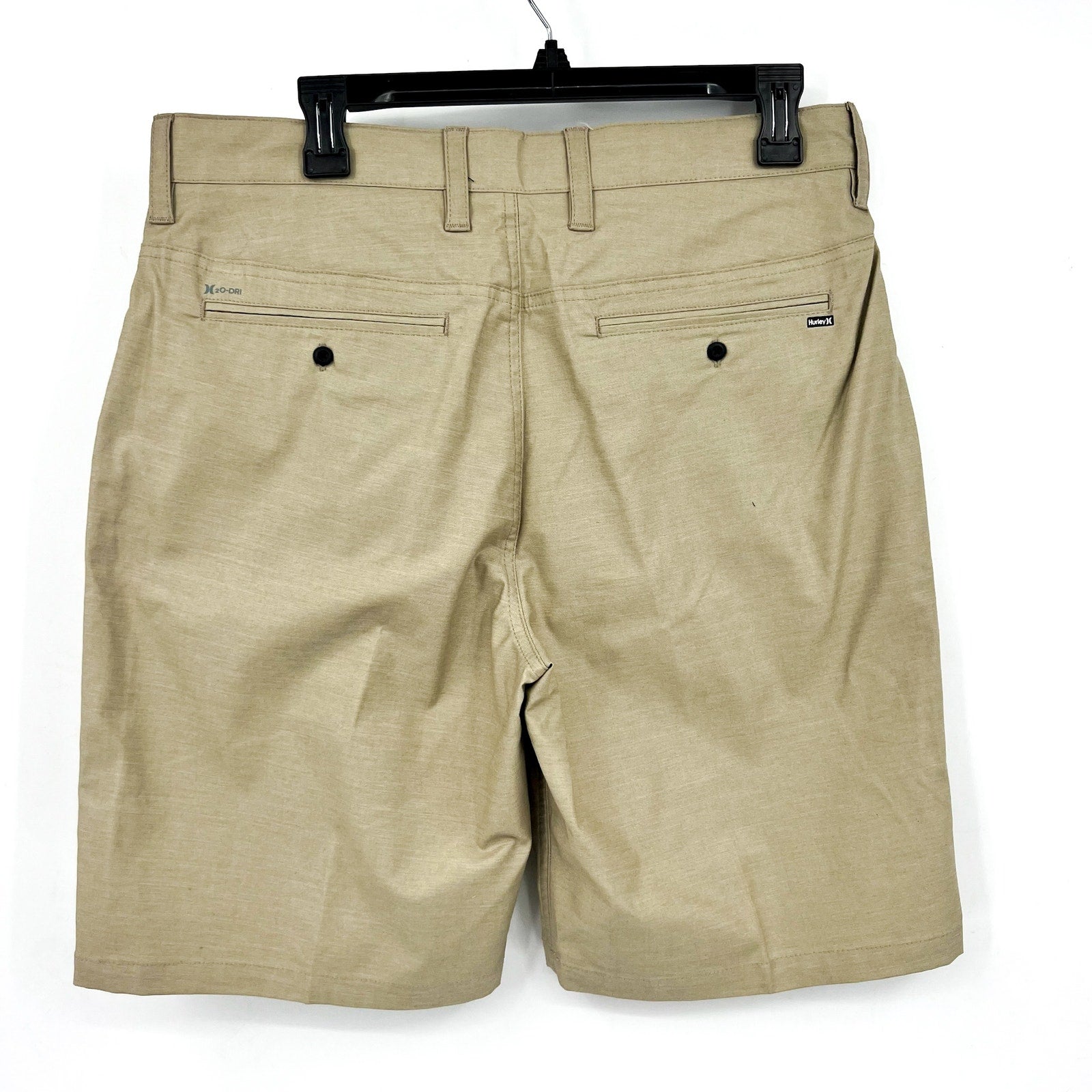 HURLEY Men's H2O-Dri Breathe 21" Walk Shorts Size 32 Light Khaki 9" Inseam NWT