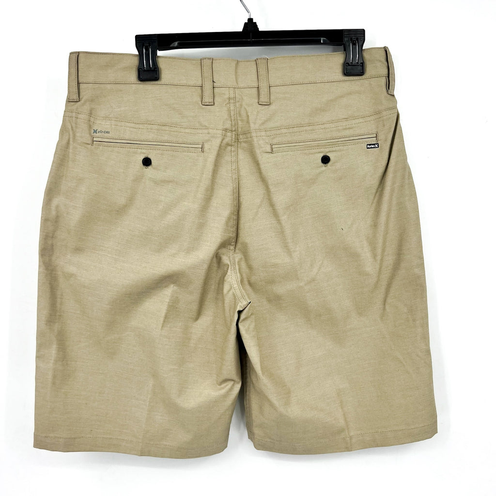 HURLEY Men's H2O-Dri Breathe 21" Walk Shorts Size 32 Light Khaki 9" Inseam NWT