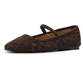 Madewell Womens Greta Elastic Mary Jane Flats US 10.5 M Brown Suede NIB