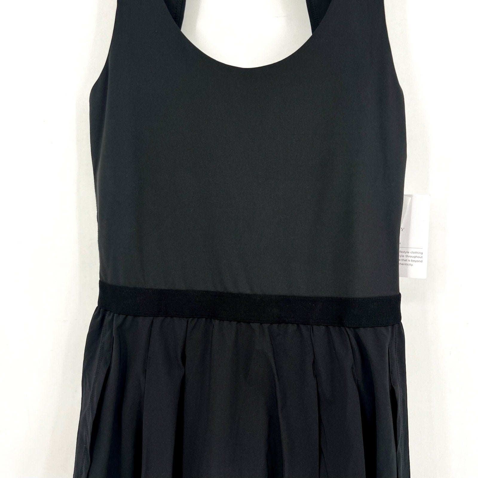 BEYOND YOGA Women's Score Pleated Dress XS Black Sleeveless Interior Shorts NWT