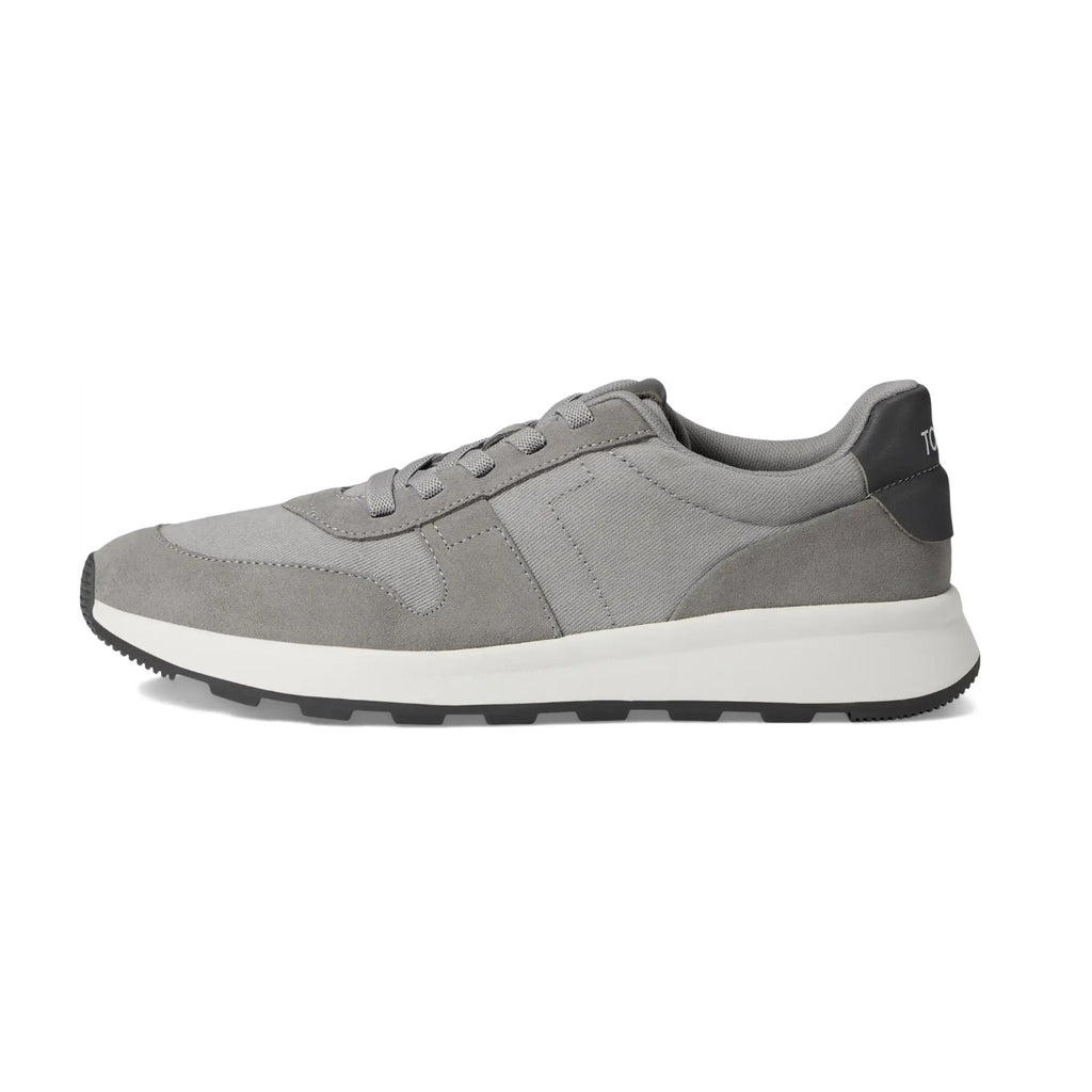 Toms Mens TRVL LITE Retro Runner Sneakers Size 9 Drizzle Grey Suede Twill NIB