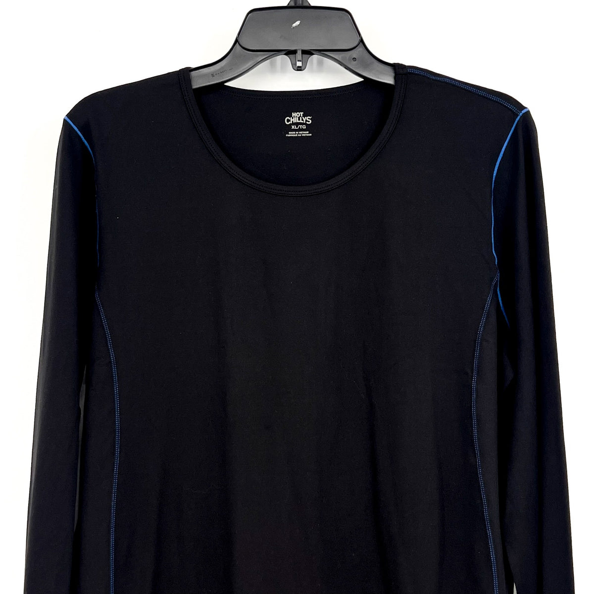 HOT CHILLYS Women's Clima-Tek Crewneck Top XL Black Long Sleeve Base Layer NWT