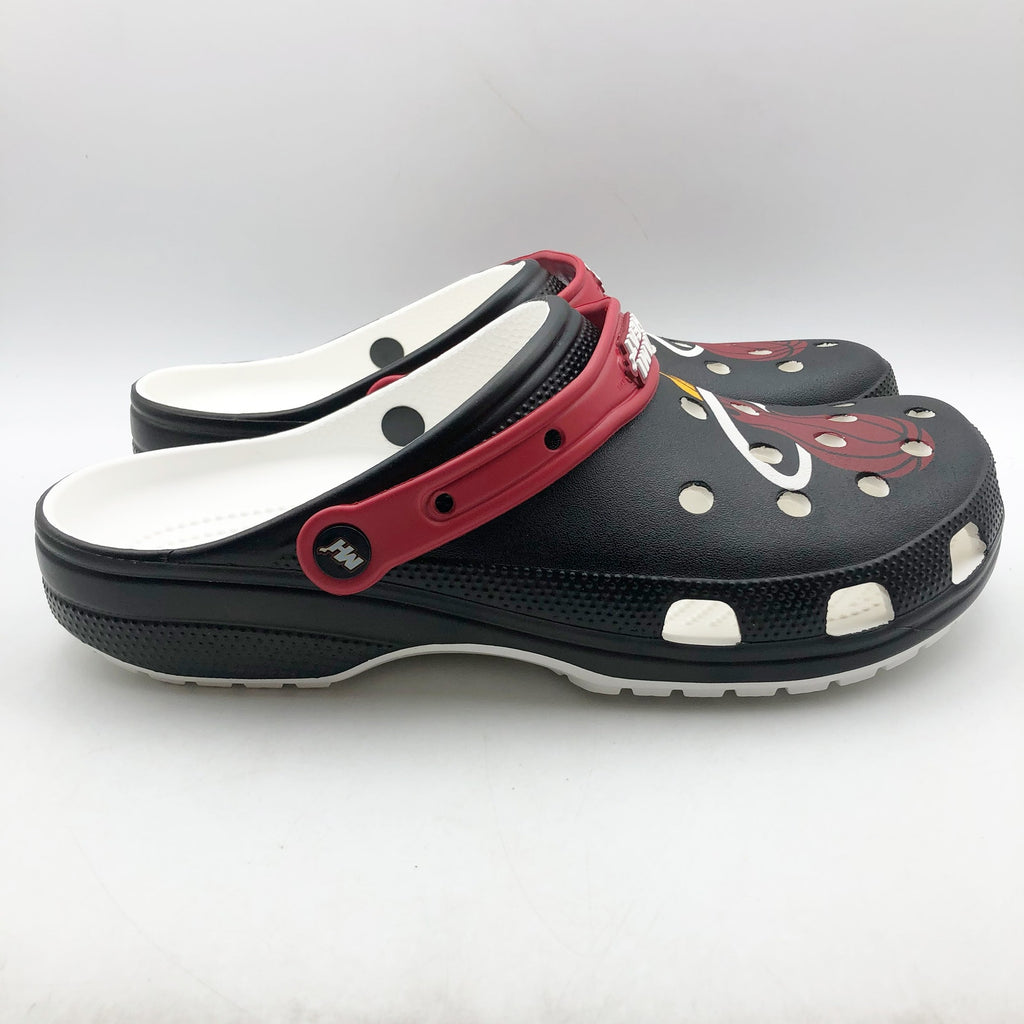 Crocs UNISEX NBA Miami Heat Classic Clog Mens 6 Womens 8 Black Red NWT