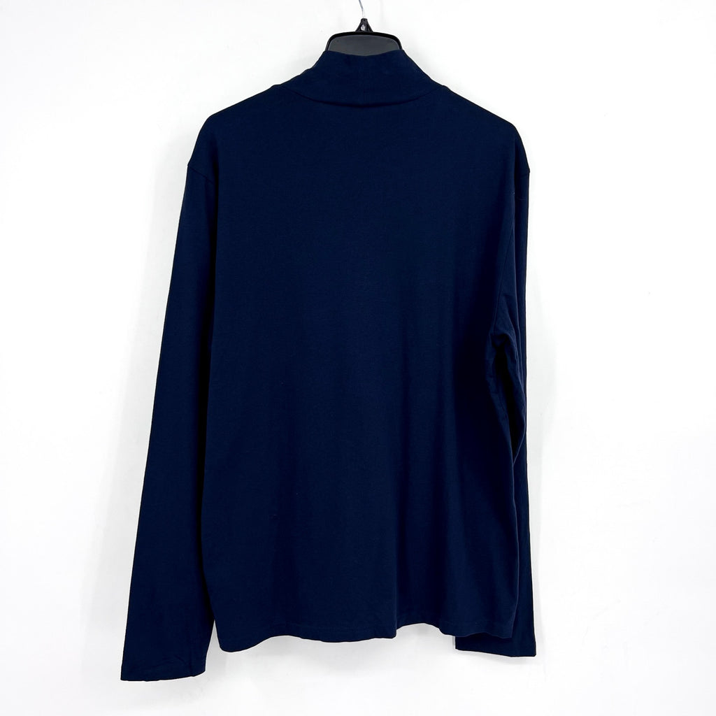 EVERLANE Uniform Men's The Organic Cotton Turtleneck Large Navy Blue NWT