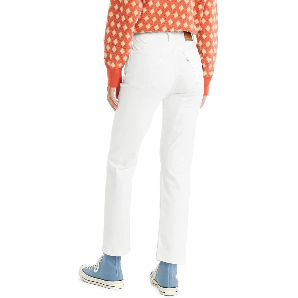 Levi's Womens Wedgie Straight Leg Jeans 27x28 Size 4 White 34964-0184 NWT